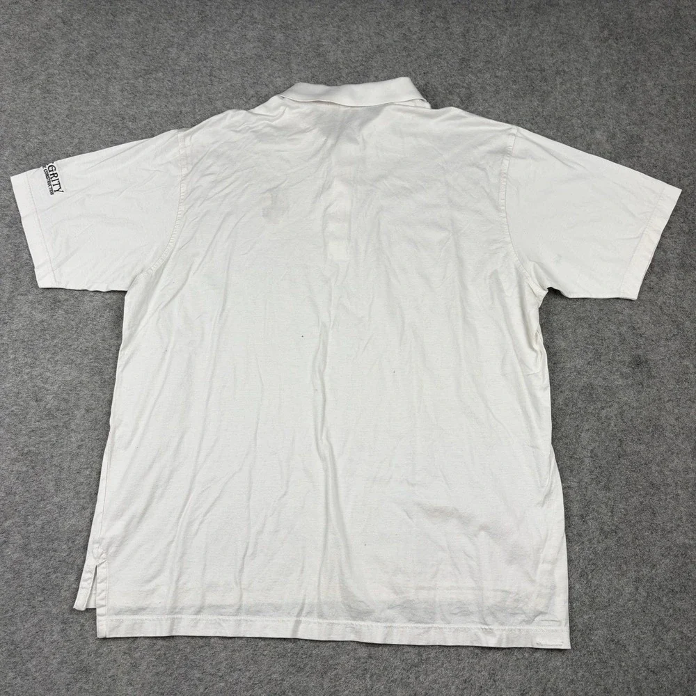 Peter Millar‎ Polo Shirt Mens XL White Integrity Golf Course Construction Cotton